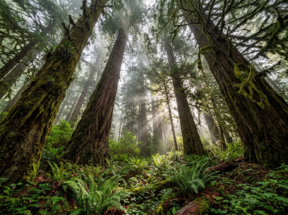 Ancient giant redwoods