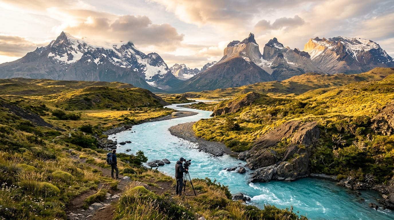 Glacial mountain river
