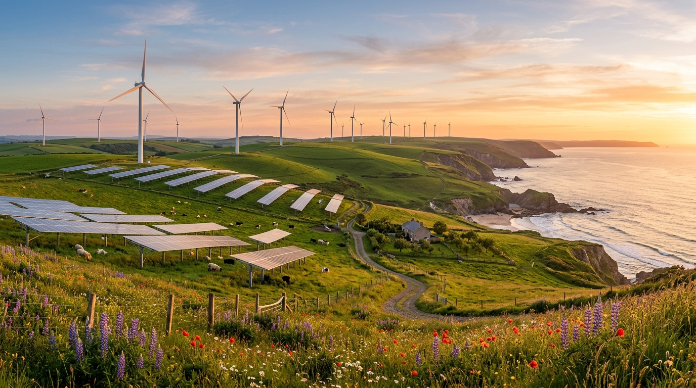 Wind energy and solar agrivoltaic meadow