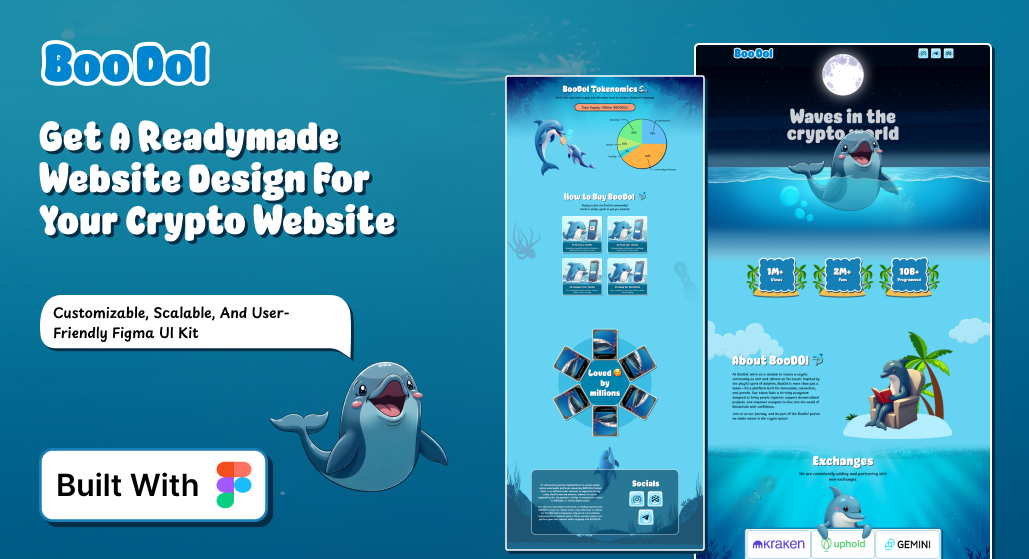 Meme coin website free UI kit to download now and start building your secure crypto project.