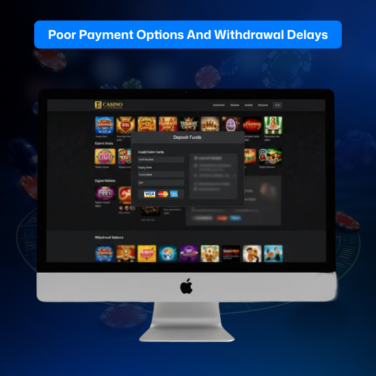 Payment problems example in casino website players usually face.