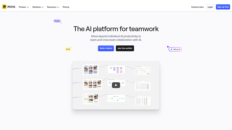 Miro Assist AI tool mostly used for a good digital product design.