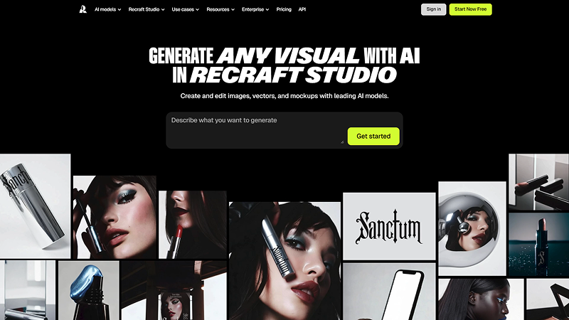 Recraft AI tool to used for vector illustrations and icons creation.