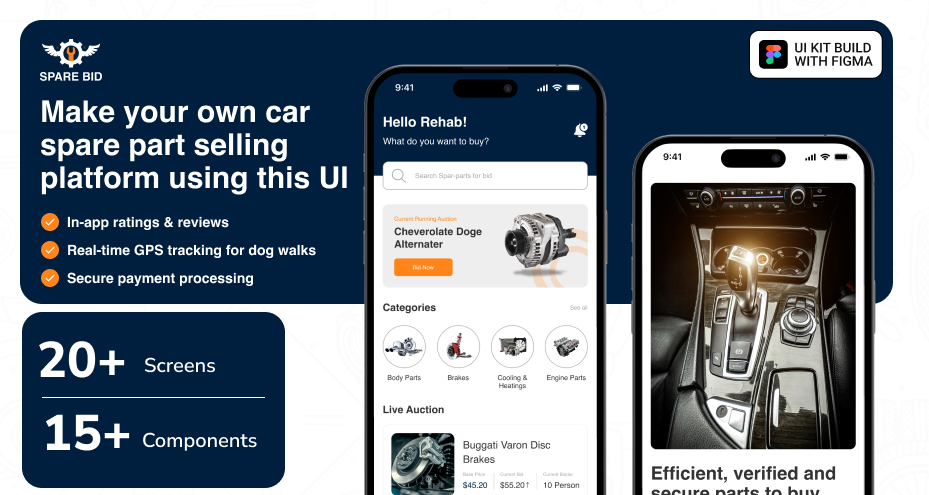 Automobile spare parts deals app