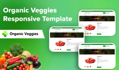 Organic veggies website  responsive template