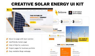 Solzone Energy Ui homepage