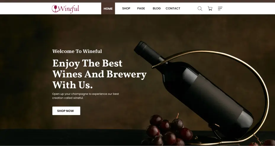 Wineful home page template