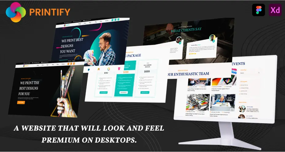 Printify multiple screen page