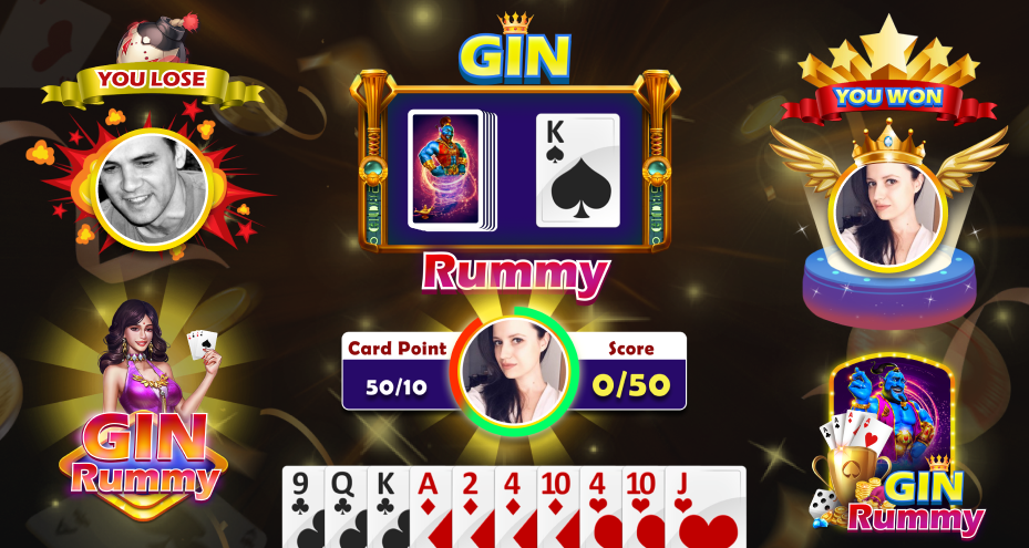 Gin rummy update text page