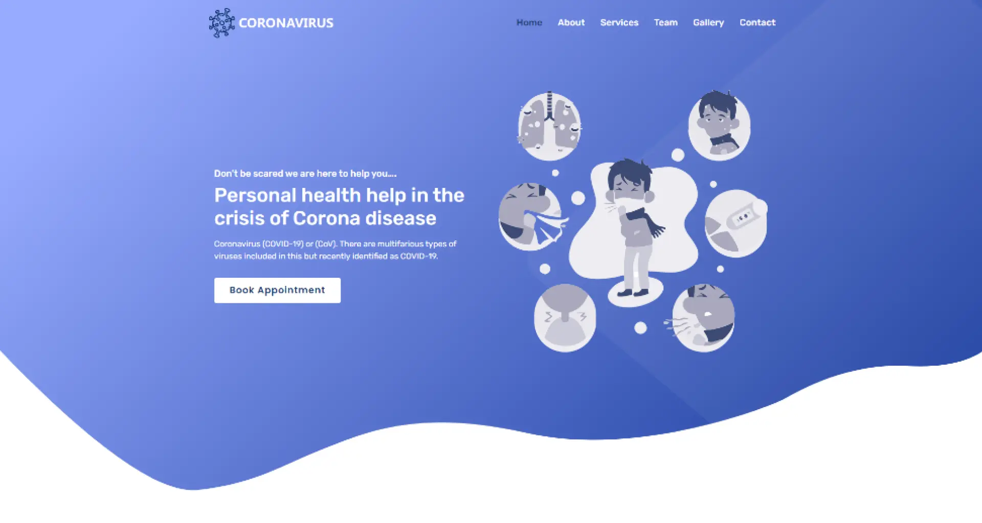 Coronavirus template homepage