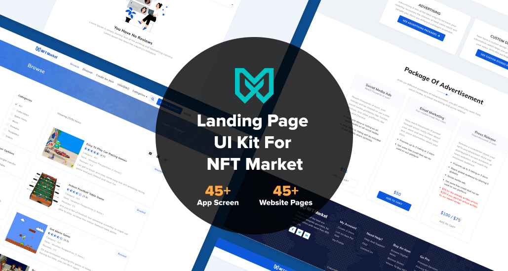 NFT marketplace template including features