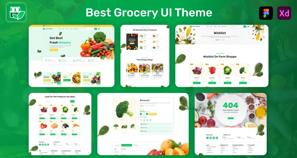 Best food and grocery UI theme