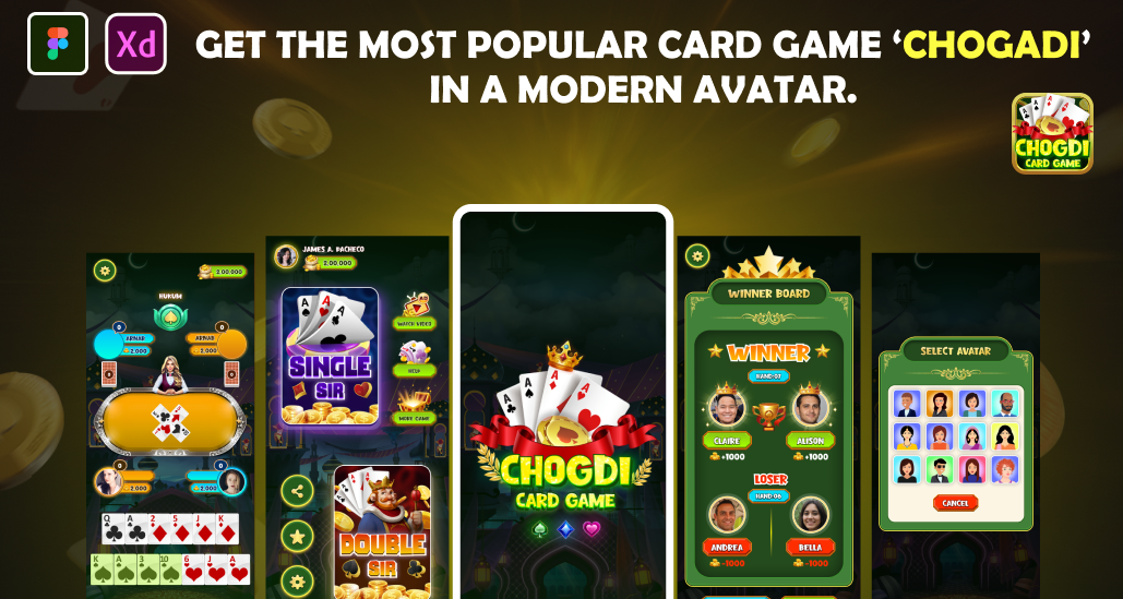 Chaugdi card game UI main homepage