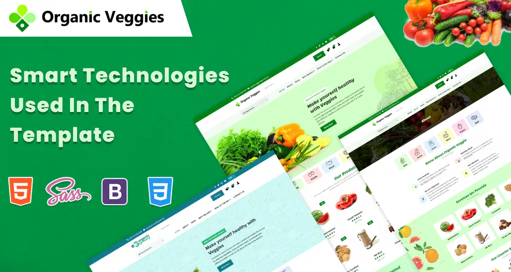 Organic veggies website UI