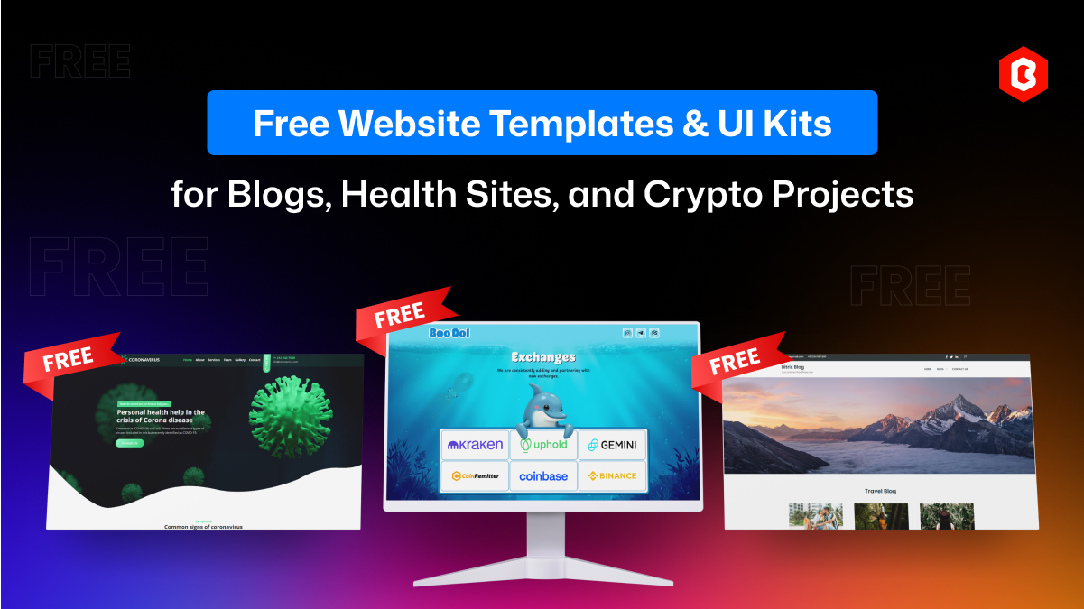Free Website Templates & UI Kits for Blogs, Health Sites, and Crypto Projects