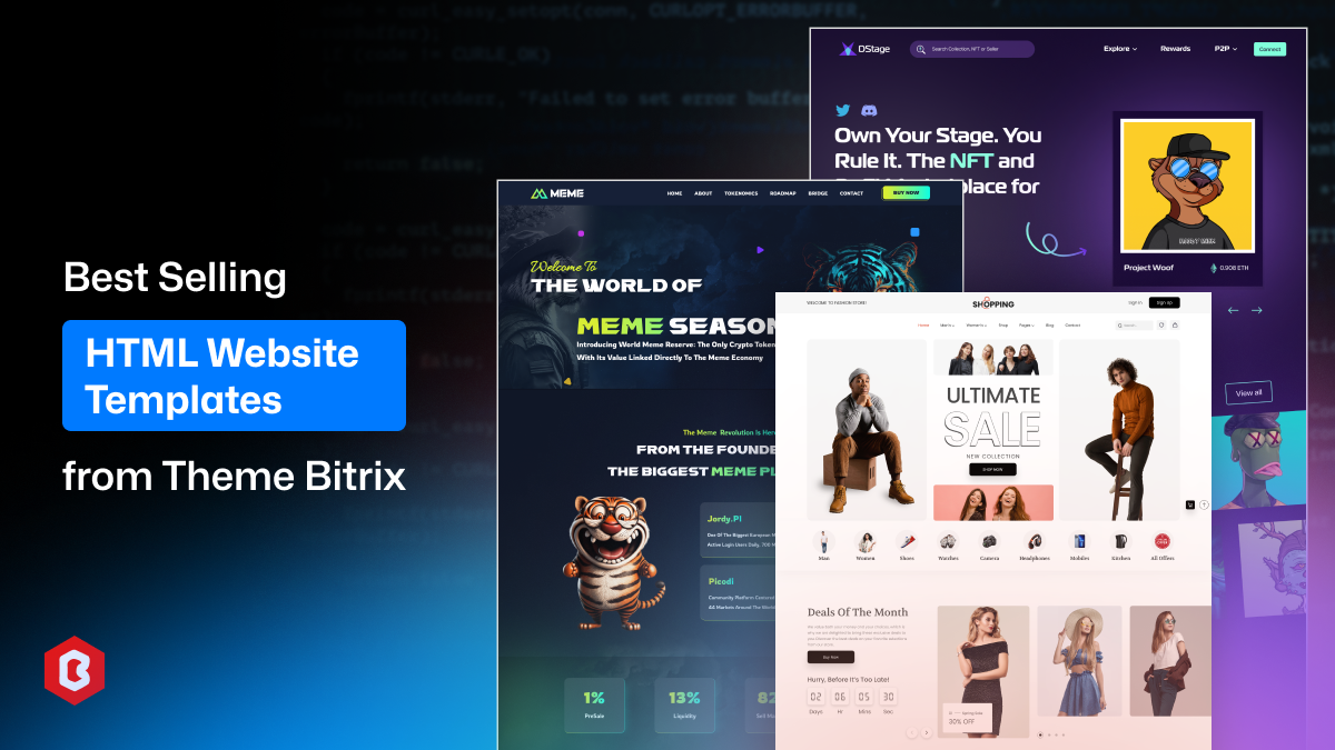 Best Selling HTML Website Templates from Theme Bitrix