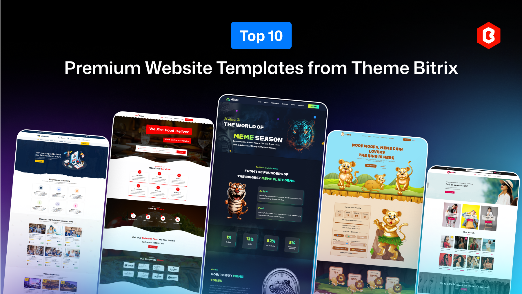 Top 10 Premium Website Templates from Theme Bitrix