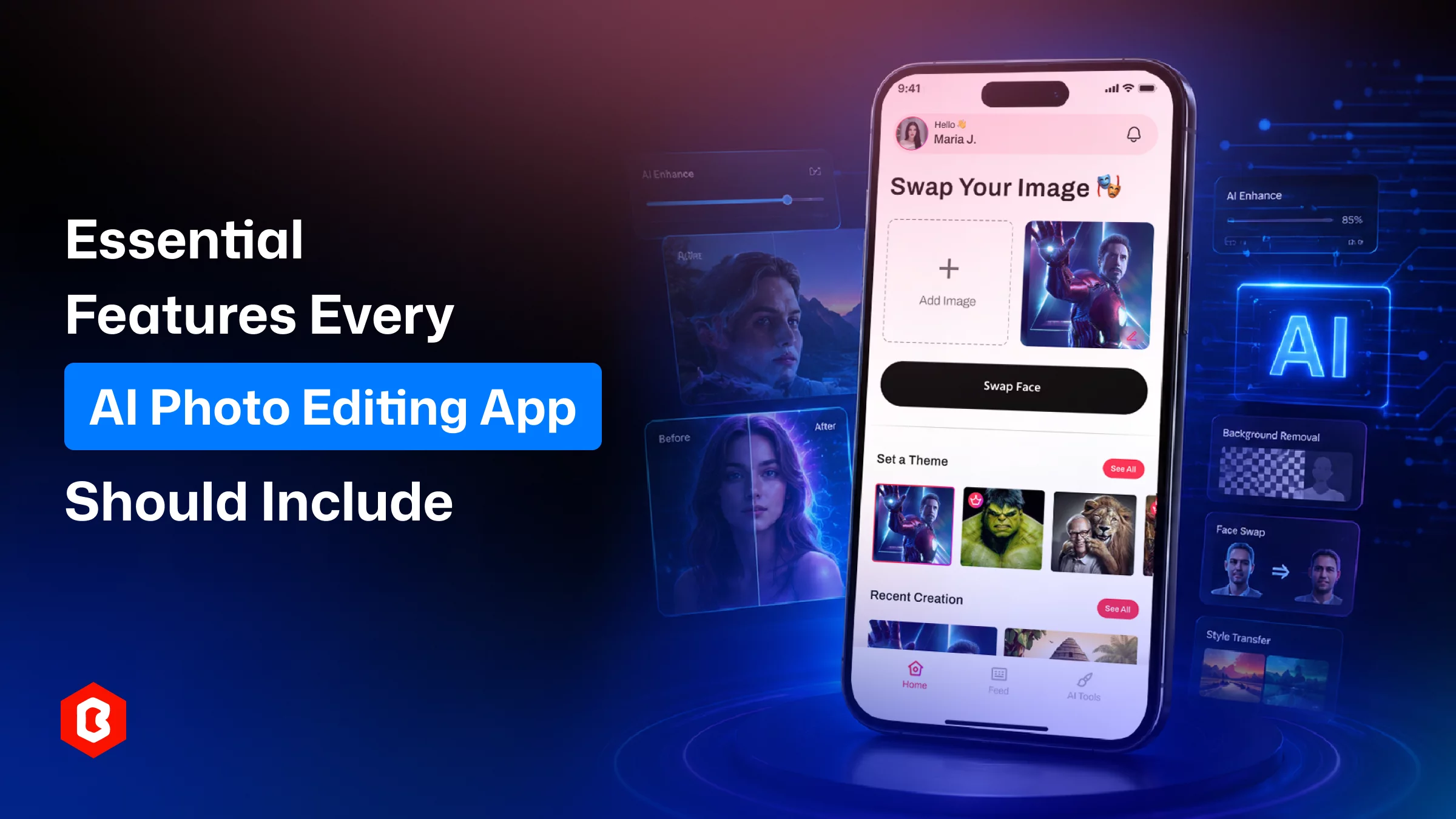 AI photo editing mobile application features are a preference in the design and development.