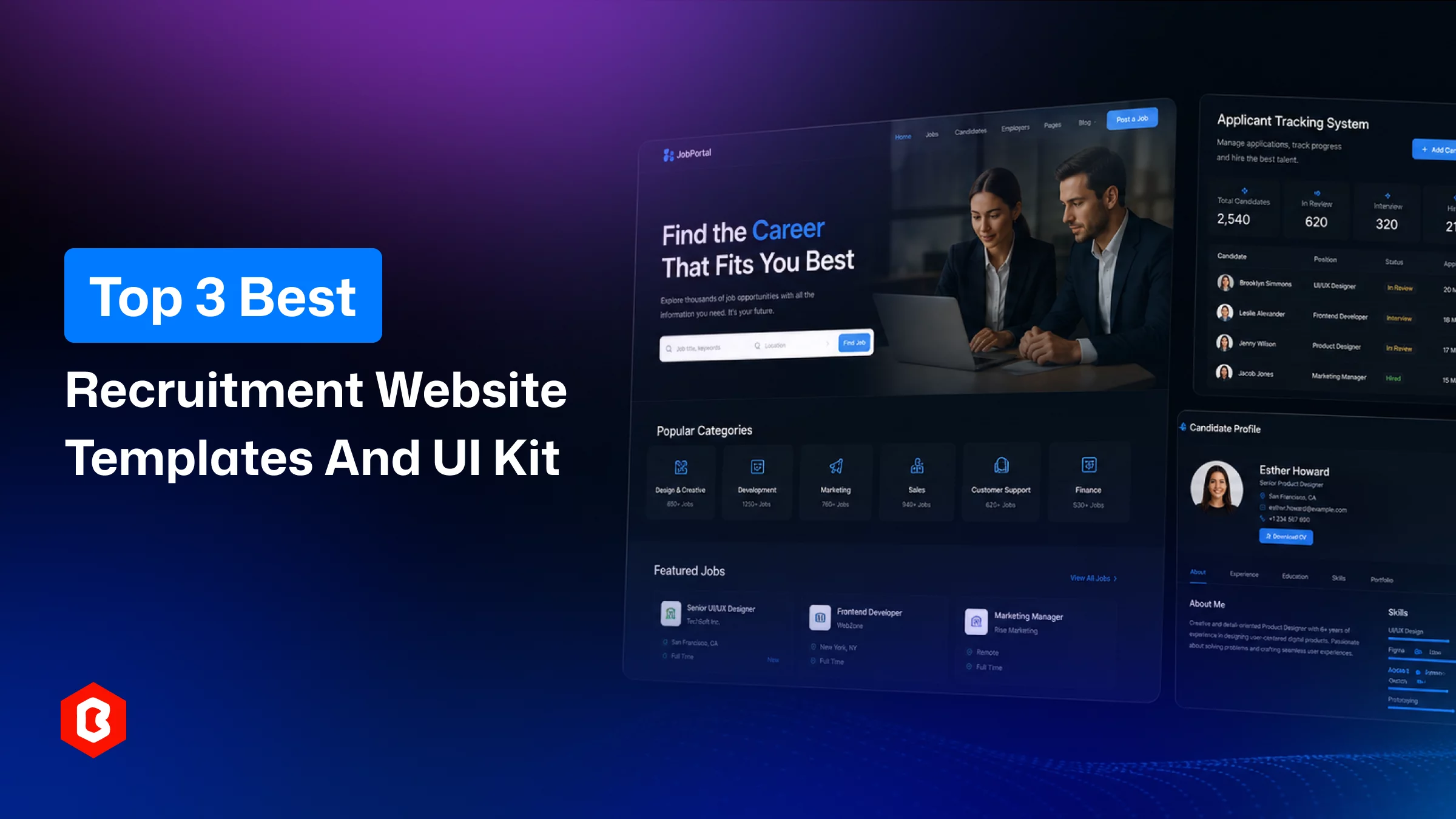 Top 3 Best Recruitment Website Templates and UI Kit for Faster Hiring in 2026