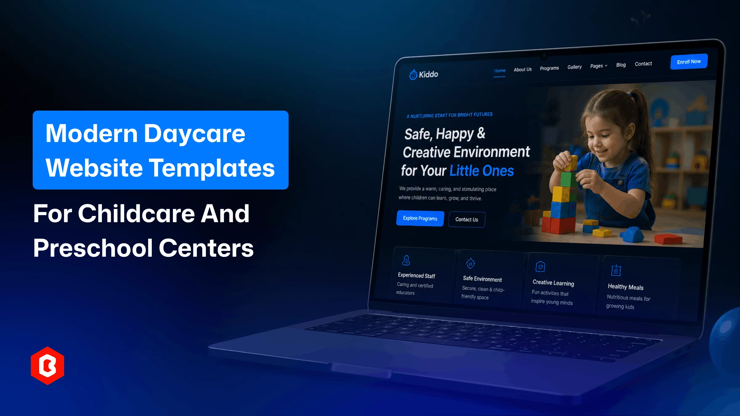 Modern Daycare Website Templates for Childcare and Preschool Centers