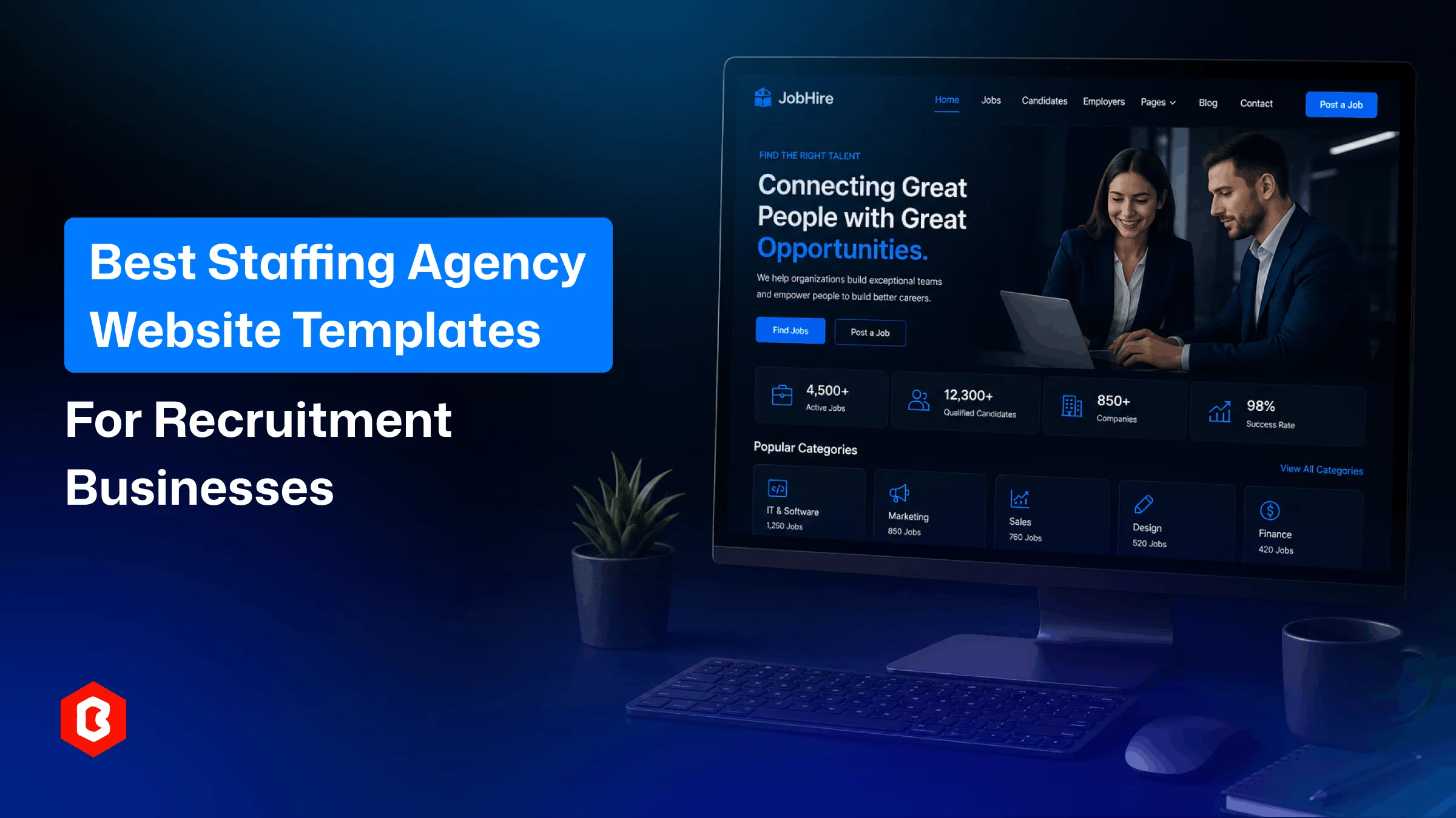 Best Staffing Agency Website Template for Recruitment Businesses