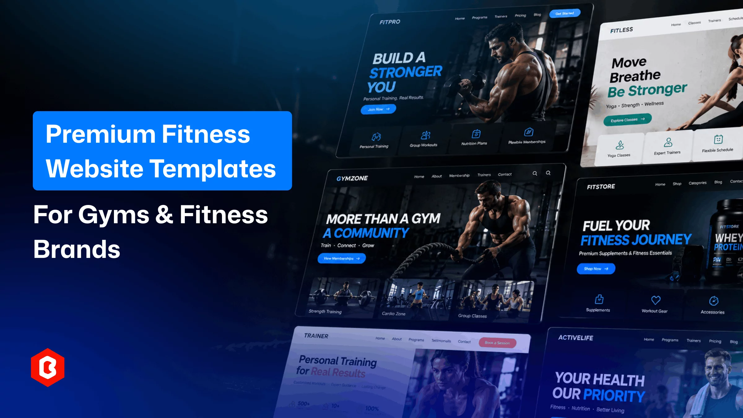 Premium Fitness Website Templates for Gyms & Fitness Brands