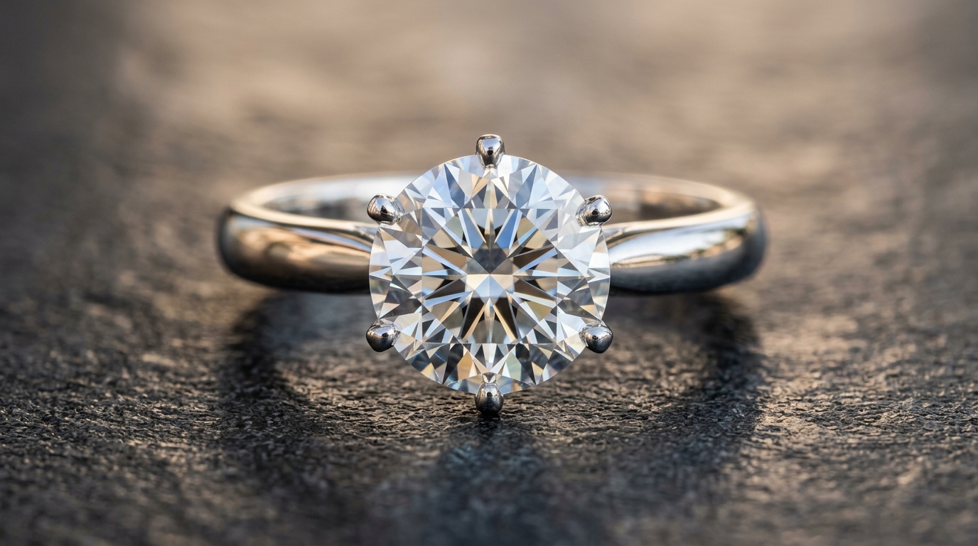 Aurelia Solitaire Platinum Diamond Engagement Ring