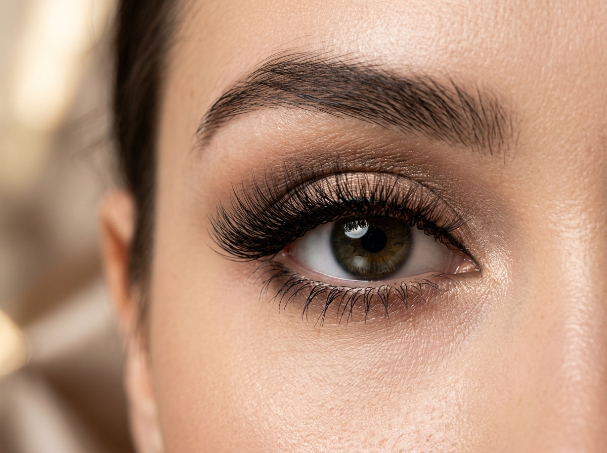Close-up of couture multidimensional volume lashes