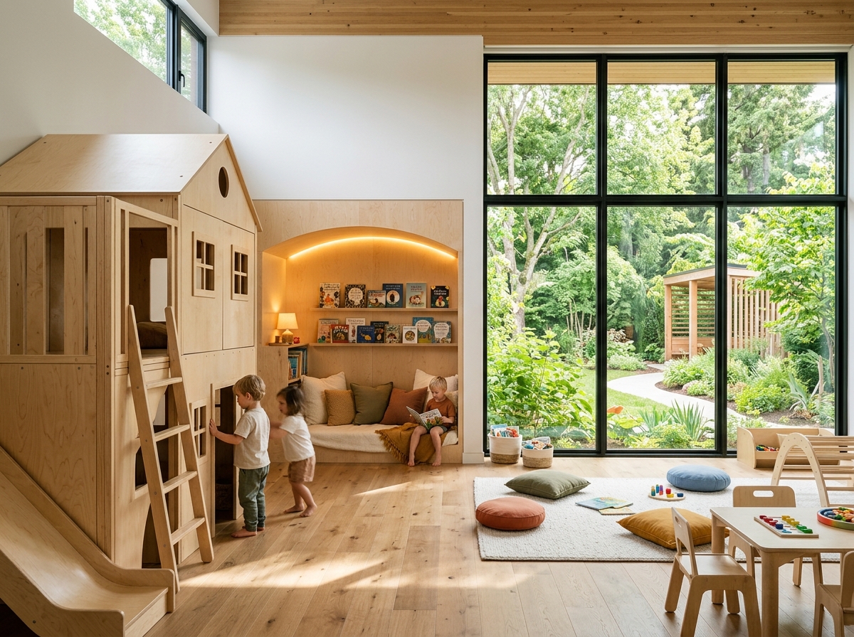 Modern kindergarten interior