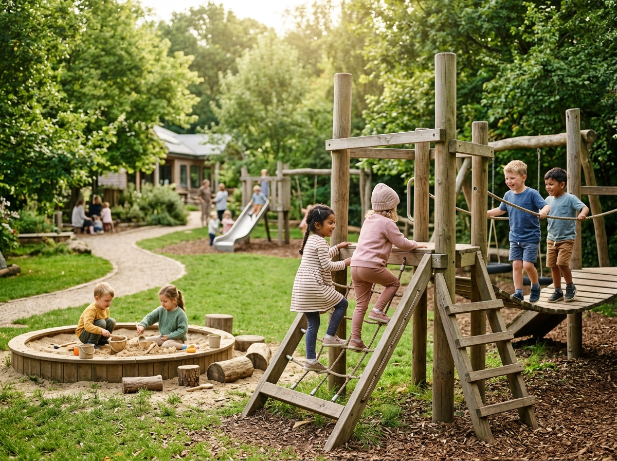 Kindergarten children in playground
