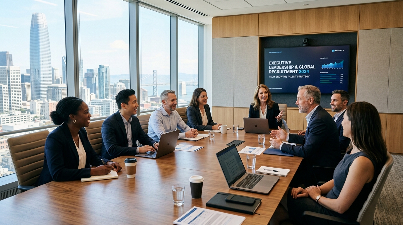 Team meeting in modern conference room