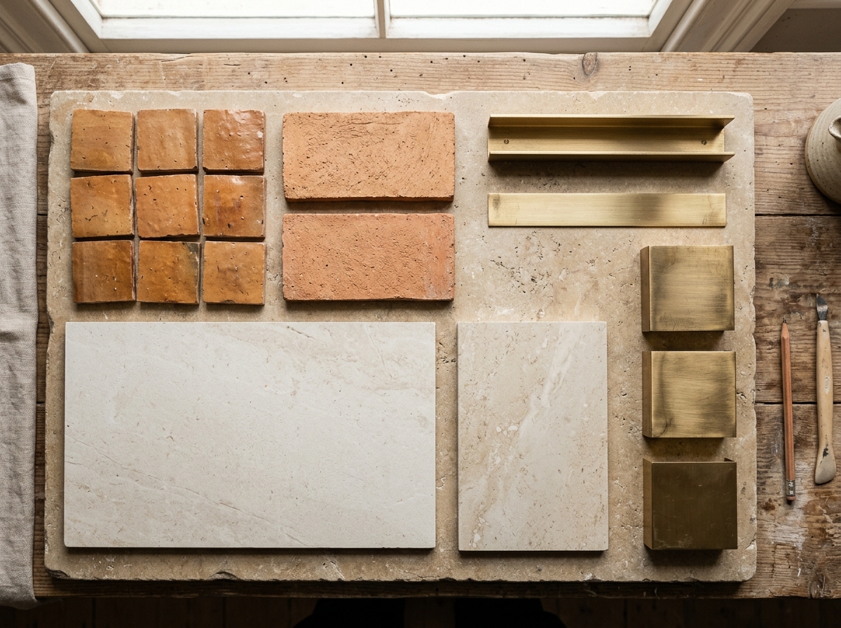 Siena Kiln-Fired Terracotta and Moroccan Zellige Ceramic